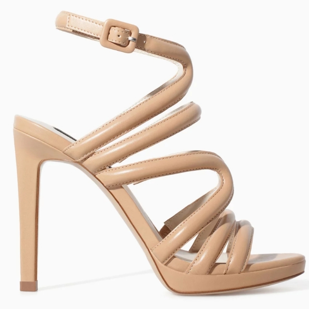 Zara Basics Strappy Nude Heels